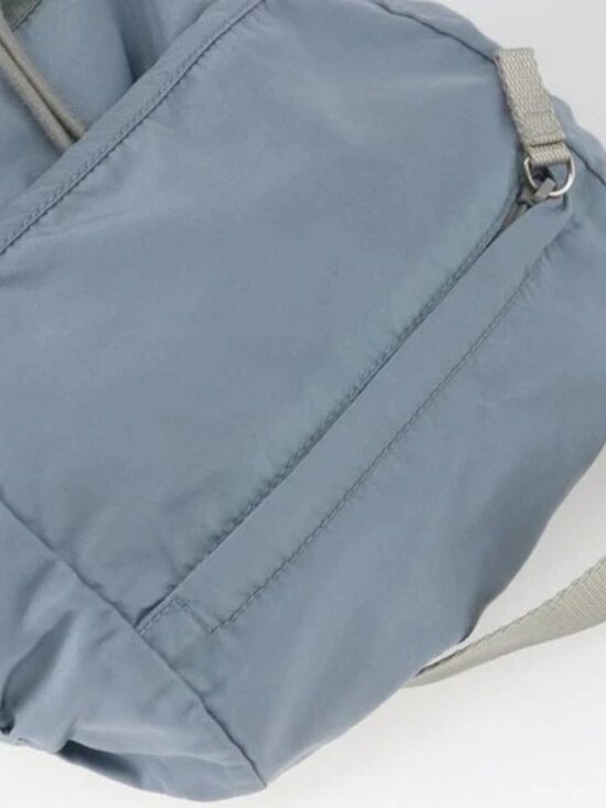 PRADA Backpack Nylon Light Blue Silver Auth 165621 main image 12